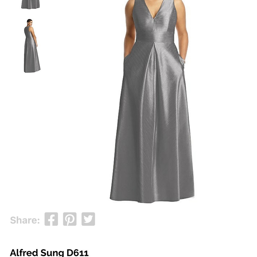 Alfred Sung D611 black bridesmaid dress size 4